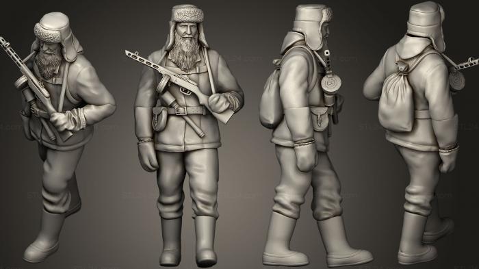 Military figurines (partisans1, STKW_0488) 3D models for cnc